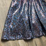Betsey Johnson Betsy Johnson Evening Metallic Blue Leopard Print Prom/Homecoming/Wedding Dress Photo 8