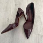 Mango Burgundy ASYMMETRICAL PATENT LEATHER COURT SHOES Photo 1