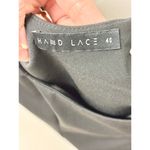 Hand Lace Exponential Sleevless Button Front Cropped Top Black Women's 40 / 6 Photo 2