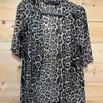 Sterling Kreek Leopard Print Cardigan OS Open Front Gold Black Bold Cozy Size undefined Photo 0