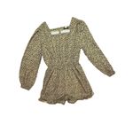 Hayden Printed Long Sleeve Smock Waist Romper - Size Small Photo 3