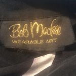 Bob Mackie Wearable Art 100% Silk Blouse M Animal Zebra Print LS Button Up Artsy Photo 4