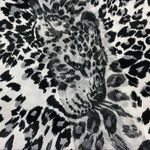 Bijoux Terner  Animal Leopard Print Rectangle Black & White Scarve Scarf OS Photo 4