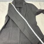 Quince  Dark Gray Blazer Notch Collar Long Sleeve Hook and Eye Work Size S Photo 9