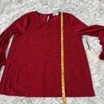 Vine & Love  Women’s Metallic & Sparkling Red Ruffled long sleeve top size Large Photo 8