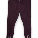 Athleta Run Free 7/8 Legging Womens Medium P Burgundy Elastic Waist Activewear Photo 2