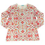 J. McLaughlin  Corali Cyprus Sea Flat Sequin‎ Sweater Top Blue Aqua Coral Size S Photo 0