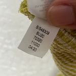 Loft  Women's Striped Crinkle Tie Sleeve Top Green White Size Large Photo 3