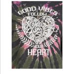 No Boundaries Womens  Screen Print Tie Dye Short Top  Size XL 15-17 Juniors New Photo 2