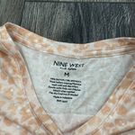 Nine West  Light Peach Leopard Print High-Neck Tank, Size M Photo 1