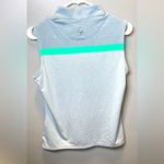 FootJoy  FJ Women's Lisle 1/4 Zip Sleeveless Shirt Top Gray White‎ Jade Size M Photo 3
