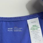 Aerie  • NWT Blue Ribbed Shine Cheekiest Bikini Bottom Photo 5