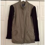 Splendid olive cotton mixed media utility jacket size small Photo 2