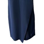 J.Crew  Sleeveless Side Panel Wrap Front With Side Zipper Navy Dress Photo 4