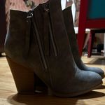 Dusty light blue Gray Ankle Booties with Zipper Detail ladies 6.5 Photo 4