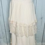 Just Me NWT  Women's Pink Lace Ruffle Tiered Boho Sleeveless Pleated Dress Size M Photo 9