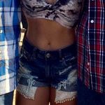 Charlotte Russe Tie Dye Knotted Front Crop Top Photo 0