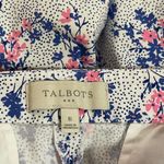 Talbots Women’s cropped pink and blue floral print casual pants Size 6 Photo 3