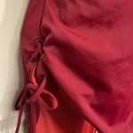 Loft Women’s  Beach Maroon Side Tie Halter V-Neck Swimsuit Size 12 EUC #1925 Photo 4