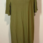 Eileen Fisher  T-Shirt Dress‎ Casual Olive Green Short Sleeve S Photo 0
