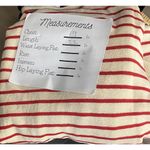 ZARA Long Sleeve Stripe Knit Boat Neck Lightweight Sweater Top S Red Cream #3280 Photo 6