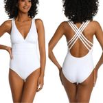 La Blanca  White Island Goddess Tummy Control One Piece Swimsuit Size 4 Photo 1