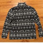 Lands End Womens Fleece Pullover Jacket Purple Fair Isle 1/4 Zip Size S 6 Photo 6