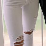 American Eagle Outfitters White Ripped Skinny Jeans Size 00 Photo 0