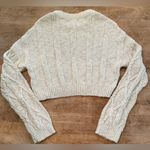 Urban Outfitters  Size XS 100% Cotton Cream Chunky Cable Knit‎ Cropped Sweater Photo 2
