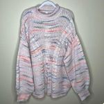 Grace + Karma Space‎ Dyed Mock Neck Chunky Knit Sweater Cozy Warm Pink Size 3X Photo 0
