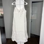J.Crew NWT Eyelet Midi Dress Linen-cotton Blend White Photo 1