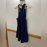 Lulus 𝅺 Any Sway, Shape, or Form Lace Halter Dress Navy Blue Size Small Photo 4