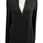 Eileen Fisher  Full-Zip Long Sleeve Stretch Sweater Pockets Gray size Small Photo 0