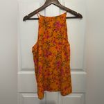 Violet+Claire  Women's Orange Floral Sleeveless Flowy Top Size L Photo 1