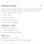 Torrid  Black lace crew tee sheer women’s size 5X sexy casual dressy curvy style Photo 7