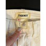 L'Agence Designer Luxury White Pant Size 23 Waist Slim Cropped Ankle Photo 5