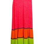 Pitusa Rainbow Maxi Dress Cover Up Womens Standard Neon Bright Tiered Beach Pink Size undefined Photo 0