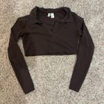 Divided H&M Cropped Brown Long Sleeve Photo 0
