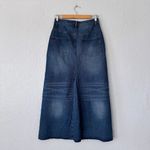 Unbranded Blue Dark Wash Denim Maxi Skirt w/ Front Slit Size Small Photo 1