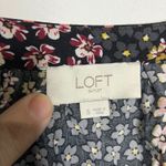 Loft outlet floral blouse long sleeve v-neck business professional women's small Photo 3