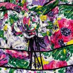 London Times  pleated floral strapless bow on front Photo 10