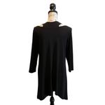 Clara Sun Woo Tunic Dress cut out Black Size Small 3/4 sleeves stretch NWOT Photo 3