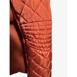 Womens XL Faux Sherpa Lined Quilted Puffer Jacket Rose Orange Pink Winter Coat Photo 6