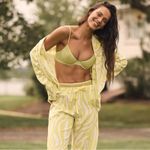 Anthropologie By  Flannel‎ Animal Print Pajama Top in Citron XXS NWT Photo 4