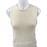 Mango MNG Women's Cream Sleeveless Knit Crew Neck Sweater Tank Top Size XS Photo 0