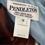 Pendleton Vintage  Baby Blue 100% Virgin Wool Blazer  Size 14 Photo 3