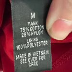 AB Studio black lace and red lining tank w keyhole back button women's medium Photo 5