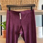 EXPRESS Mid-Rise Burgundy Plum Faux Suede Pull On Legging, S Photo 1