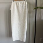 Good American  White Ivory Textured Maxi Skirt Size 3 / L NWT Photo 9