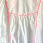 Pilcro Anthropologie  Embroidered Peasant Blouse White Pink Feminine Collared Photo 9